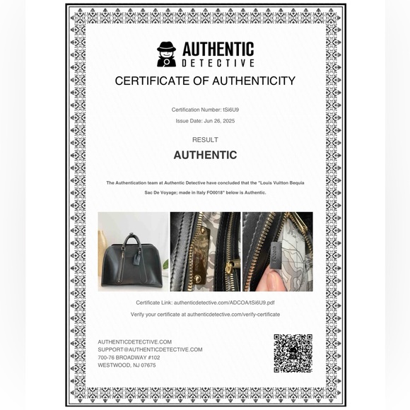 Louis Vuitton Bequia Leather Sac De Voyage Black - Picture 16 of 16